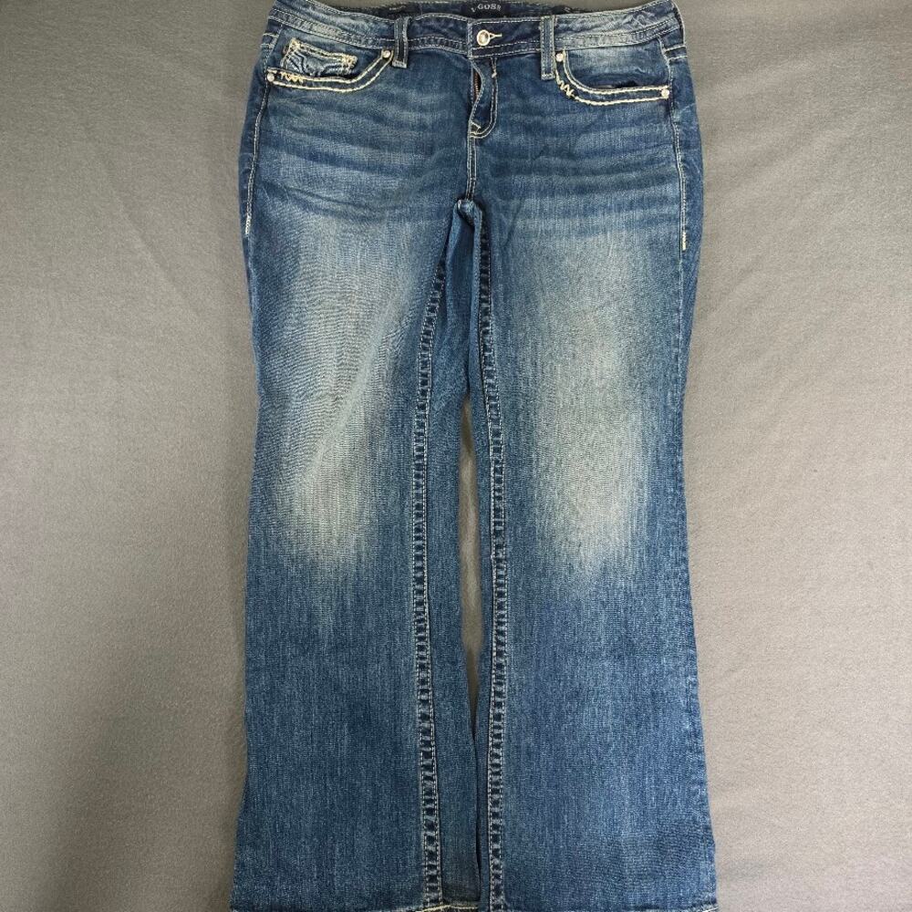 Vigoss Jeans Womens Size 20 L32 Heritage Fit Medium Wash Rhinestone Flap Pocket